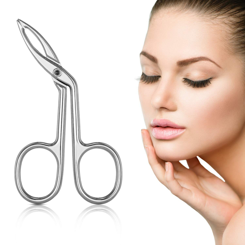 Tianfu Black 3 Packs Eyebrow Tweezers, Scissors Handle Shaped Eyebrow Straight Tip Tweezers Clip, Flat Tip Tweezers Hair Plucker