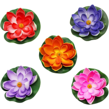 Pcs Floating artificial water lilies for pond decoration Waterproof lotus flowers for wedding aquarium decoration