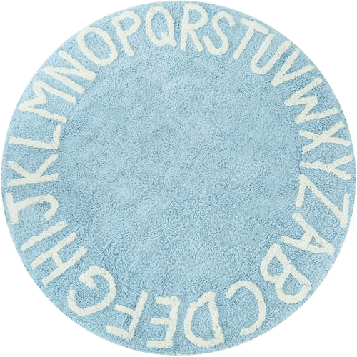 Alphabet Rug Blue ABC Kids Rug Alphabet Educational Area Rugs for Infant Toddlers - Baby ...