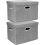 Pack Large Storage Box with Lid and Handle, Foldable Cube Storage Boxes Washable 1