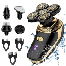 Head Shavers for Bald Men-Electric Razor for Men with LED Display, Faster-Charging 5D Floating Waterproof Mens Shaver
