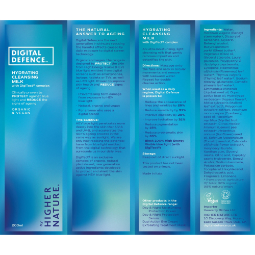 Higher Nature Higher Nature Digital Defence Hydrating Cleansing Milk 200ml 2