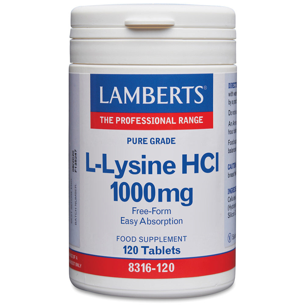 Lamberts L-Lysine HCI 1000mg 120's