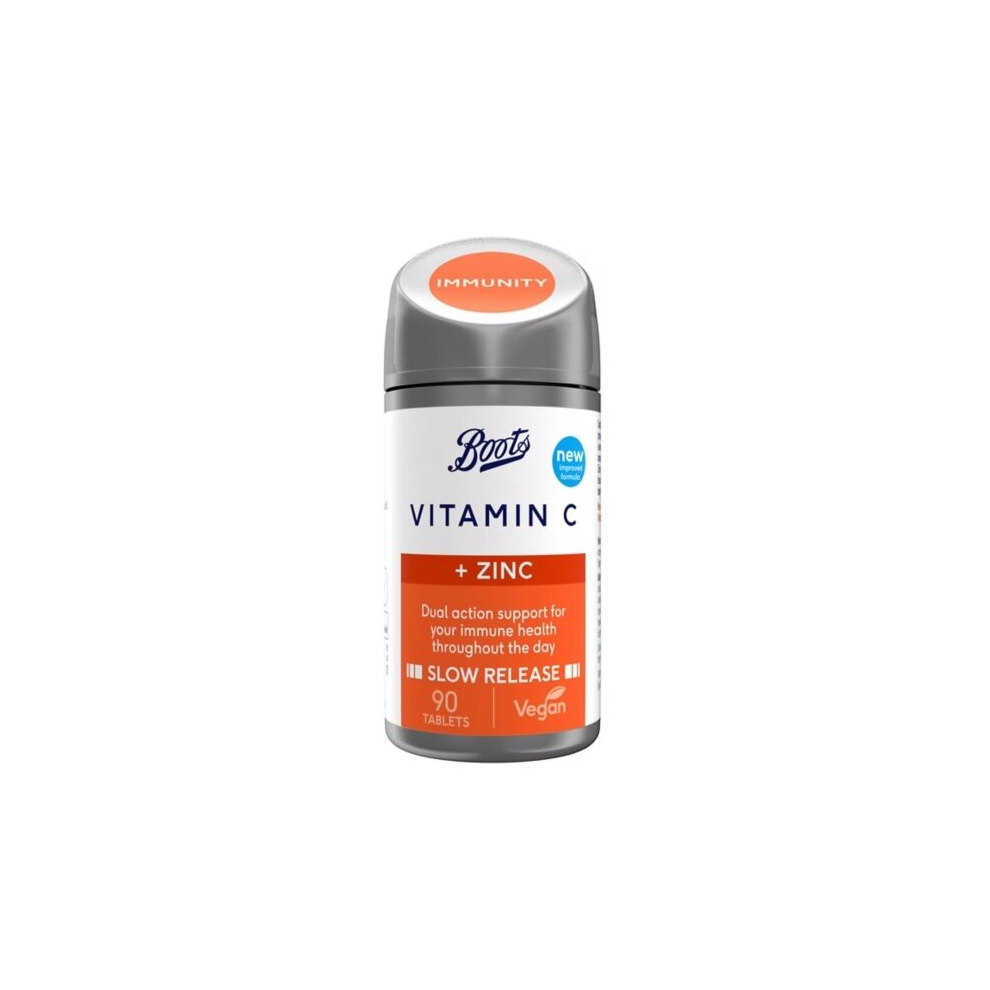 Boots Vitamin C & Zinc Slow Release 90 Tablets (3 months supply)