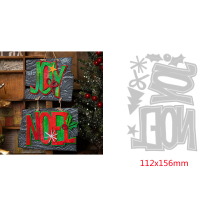 ( JOY NOEL) Christmas Reindeer Sleigh Metal Cutting Dies for DIY Scrapbooking Embossing Card