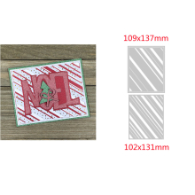 ( Layered Stripes) Christmas Reindeer Sleigh Metal Cutting Dies for DIY Scrapbooking Embossing Card