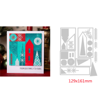 ( Holiday Blocks) Christmas Reindeer Sleigh Metal Cutting Dies for DIY Scrapbooking Embossing Card