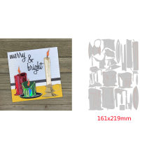 ( Candleshop) Christmas Reindeer Sleigh Metal Cutting Dies for DIY Scrapbooking Embossing Card