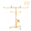 Living And Home (Yellow) 16FT Rolling Drywall Lifter Panel Hoist Jack Tool 6