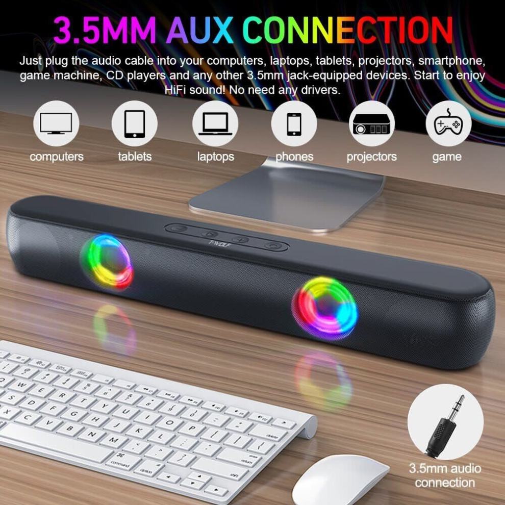 High Bass Ultra Loud Bluetooth Speakers Portable Wireless Speaker Rgb 9034315467662