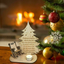 Christmas in Heaven Poem Tree Rocking Chair Candle Loved Ones Memorial Ornament