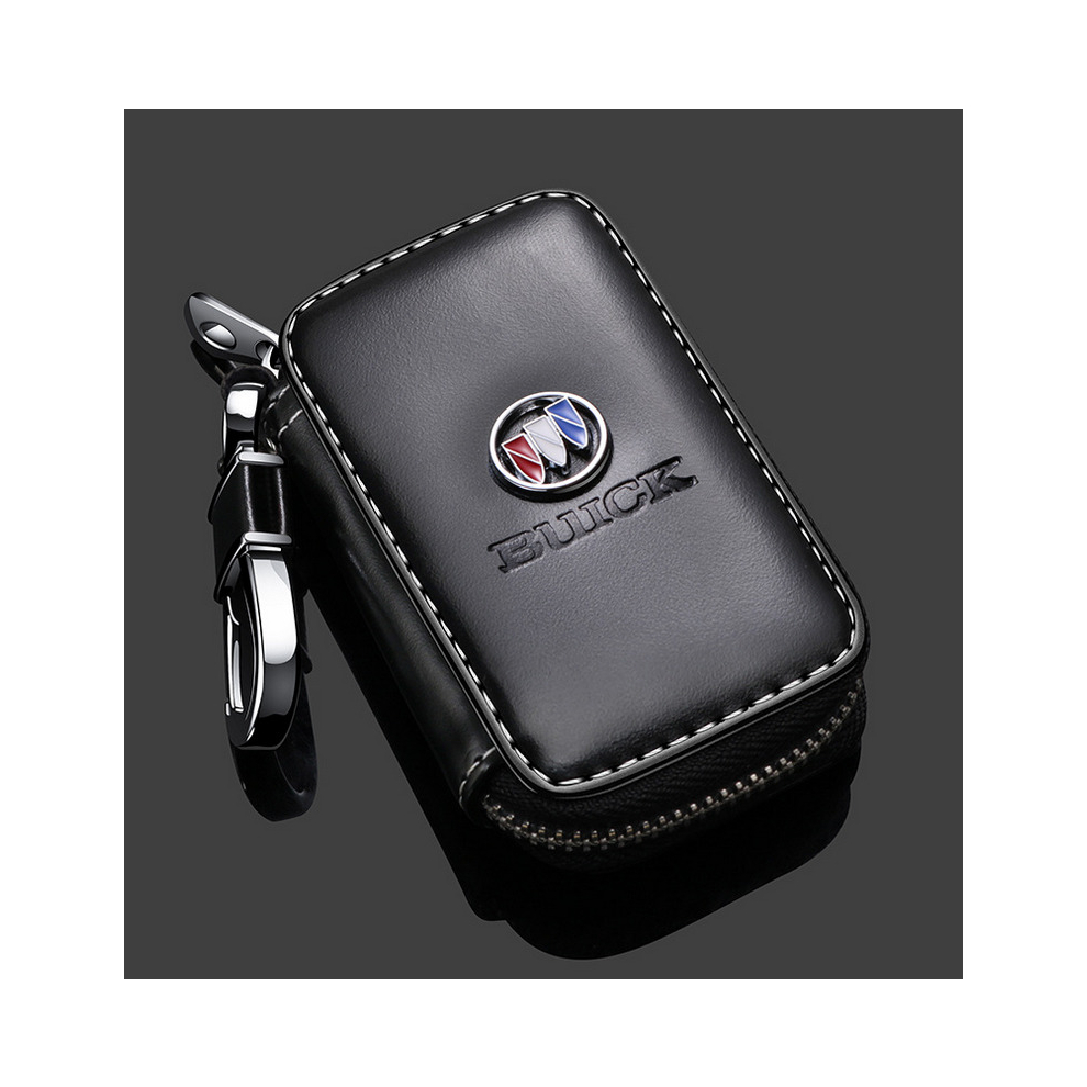 (Buick) Fashion Anti-Scratch Leather Car Key Bag Fob Cover Chain Bag Protector 5601103455787