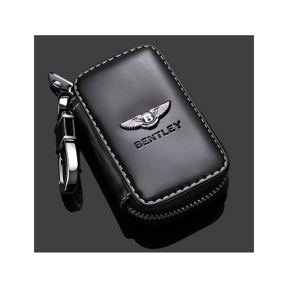 Newjass (Bentley) Fashion Anti-Scratch Leather Car Key Bag Fob Cover Chain Bag Protector