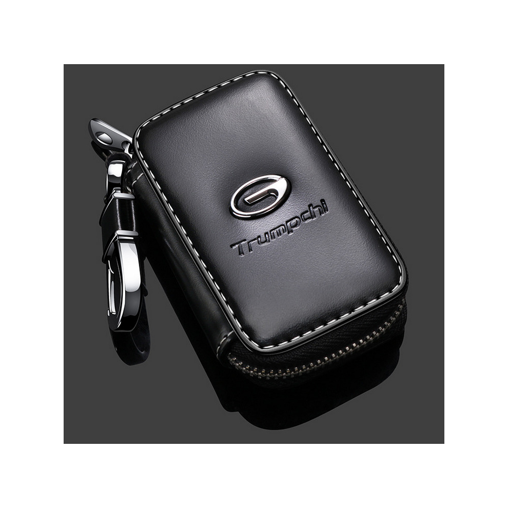 (Trumpchi) Fashion Anti-Scratch Leather Car Key Bag Fob Cover Chain Bag Protector 5601103455800