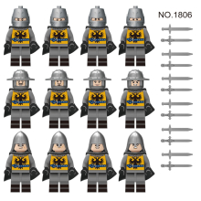 (M1806) 12pcs Medieval Knights Military dragon soldiers building blocks of ancient castles Mini Figures