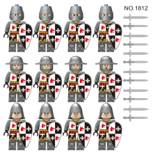(M1812) 12pcs Medieval Knights Military dragon soldiers building blocks of ancient castles Mini Figures