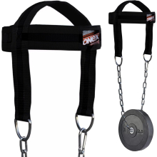 Head Harness Weight Lifting Training Neck Strengthener Workout Gym Blk