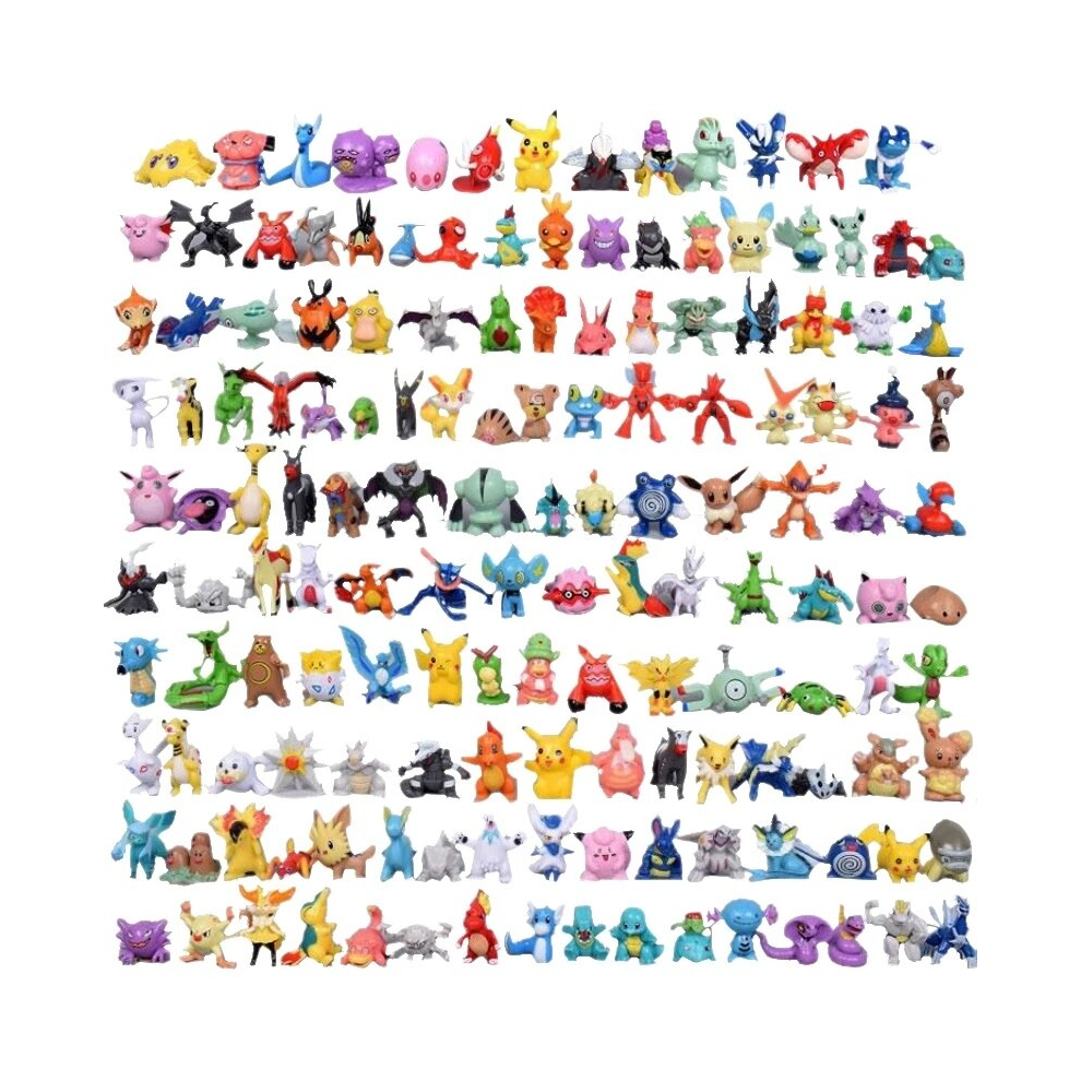 (144pcs) 144 Pcs/Lot Mini Pokemon Figure Pikachu Kids Model Toys 2-3cm Kawaii Figurine