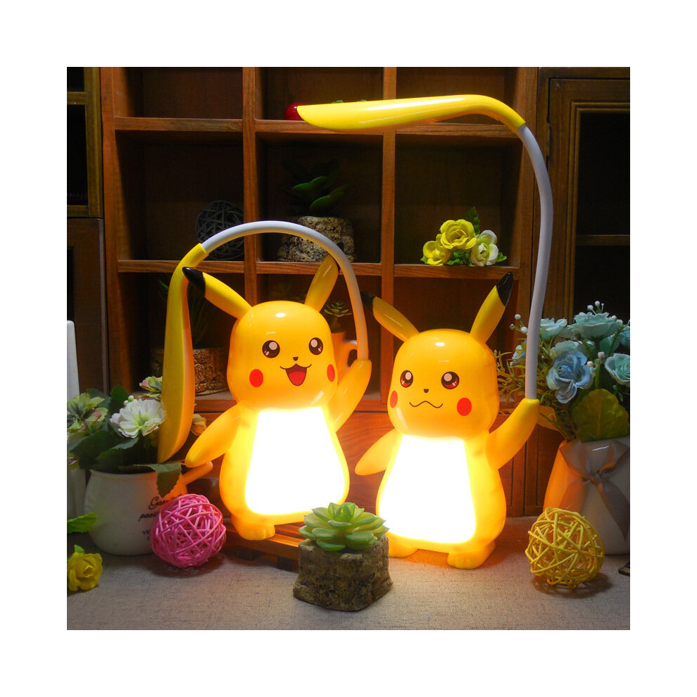 New Genuine Pokemon Pikachu Desk Lamp 3 Gears Adjustable Light USB Charging