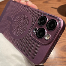 (iphone 11pro) For iphone 11 12 13 Series Magnetic Phone Case Magnetic Cooling Grid Phone Case