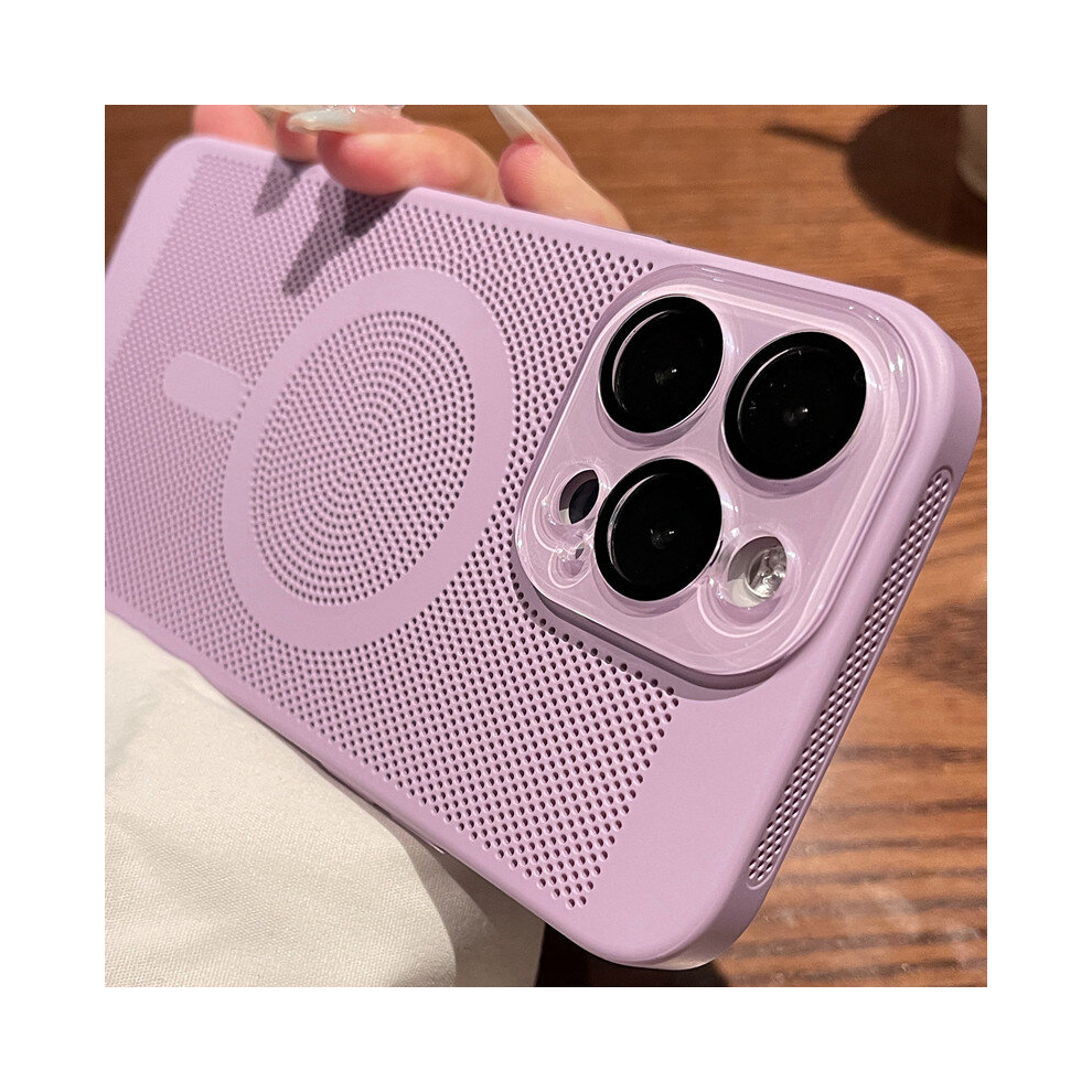 (iphone 13pro max) For iphone 11 12 13 Series Magnetic Phone Case Magnetic Cooling Grid Phone Case