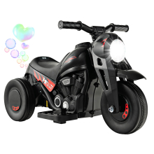 Kids Motor Ride on Toy w/ Bubble Maker Battery Powered 66LBS, For 3+