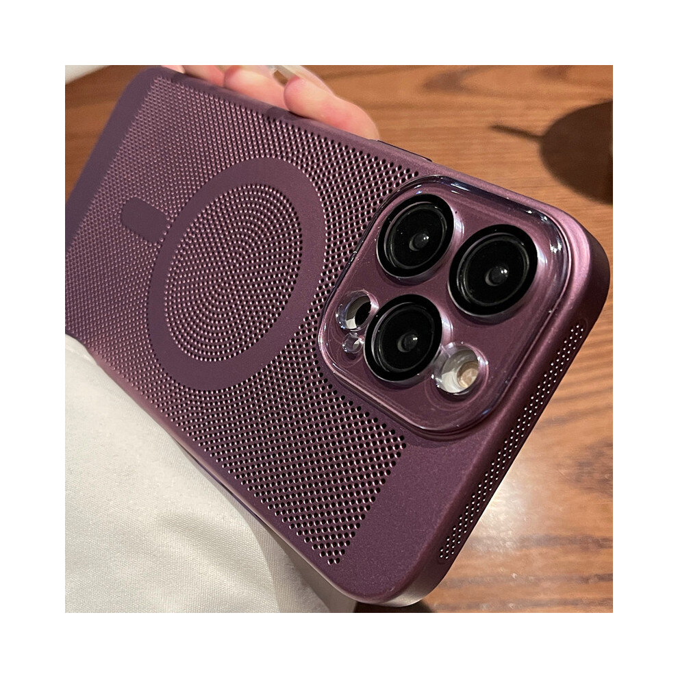 (iphone 13pro max) For iphone 11 12 13 Series Magnetic Phone Case Magnetic Cooling Grid Phone Case