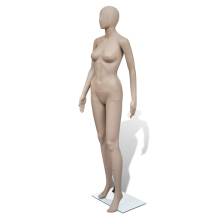 Dress Form Mannequin Women Glass Base Skin Colour Rotatable Arm Round Head