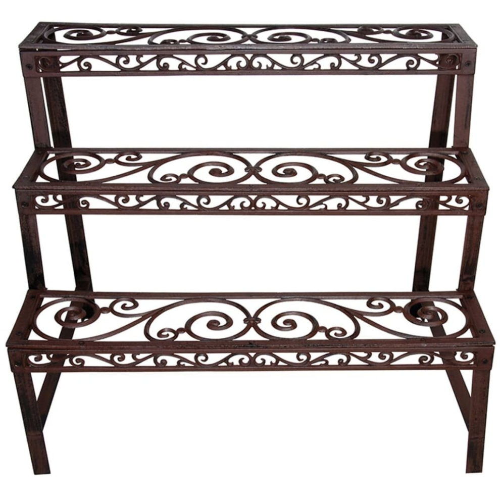 Esschert Design Etagere Rectangular BPH33 Cast Iron 3 Tiers Plant Stands