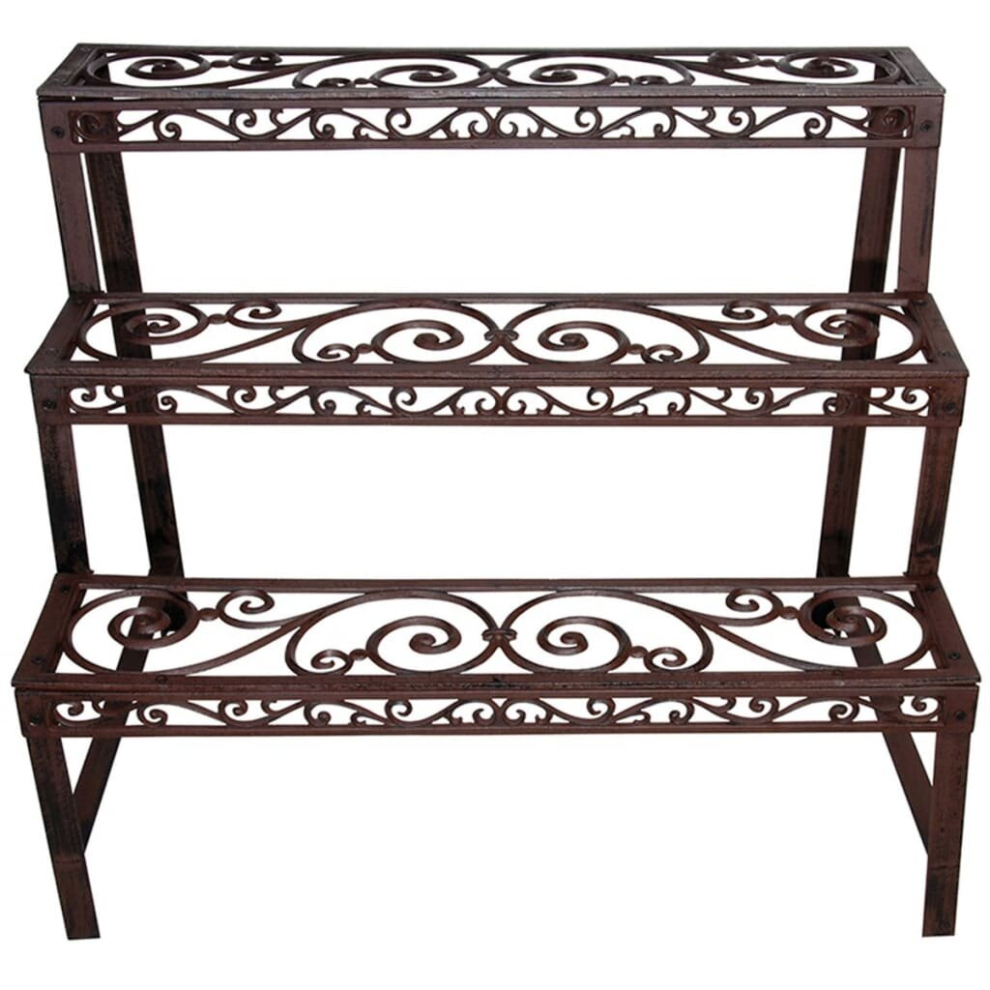 Esschert Design Etagere Rectangular BPH33 Cast Iron 3 Tiers Plant Stands