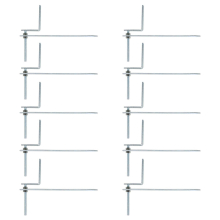 Gutter Rise & Fall Bracket Universal Galvanised Steel Adjustable Fascia Support Kit (Pack of 10)