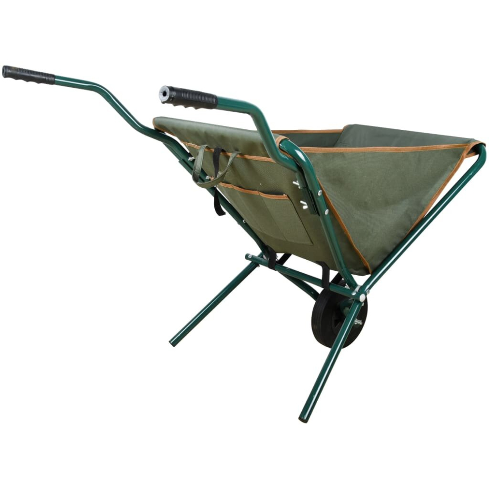 Esschert Design Folding Wheelbarrow Green Garden Trolley Cart Transport GT138