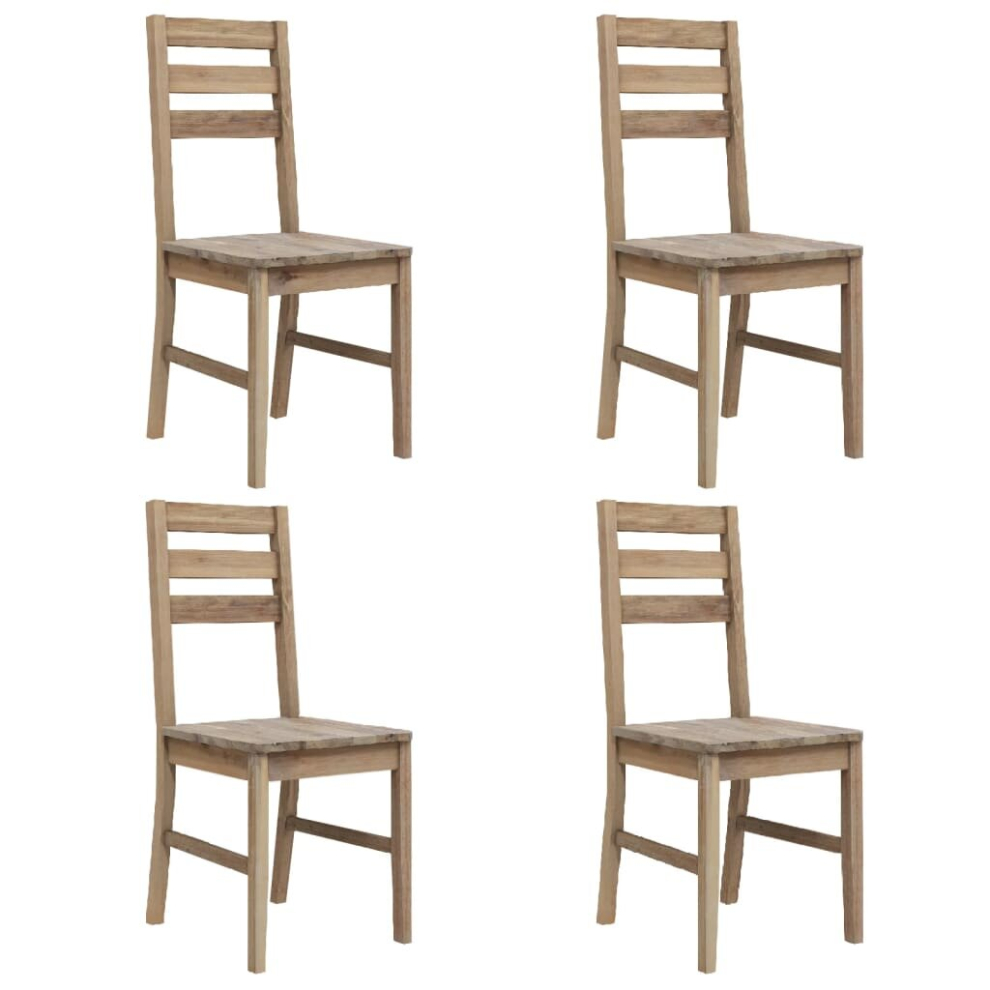 vidaXL 4x Solid Wood Acacia Dining Chairs Home Kitchen Dinner Furniture Seat