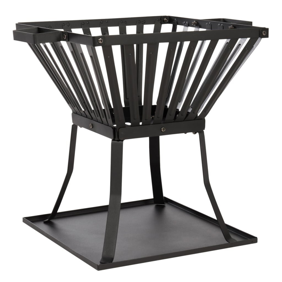 RedFire Fire Basket Denver Black Steel Outdoor Fireplace Heater Stove 85015