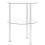 VidaXL vidaXL 2-Tier Side Table Transparent Tempered Glass Home Accent Couch Table 1