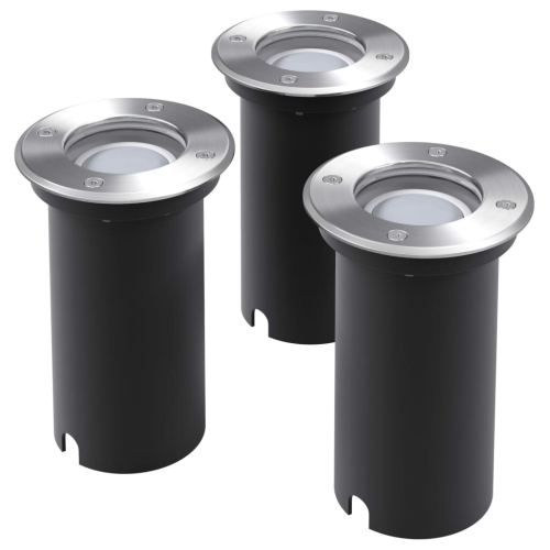 VidaXL vidaXL LED-Bodeneinbaustrahler 3 Stk. Outdoor Rund