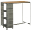 VidaXL vidaXL Bar Table with Storage Rack Grey Poly Rattan Pub Bistro Counter Table 1