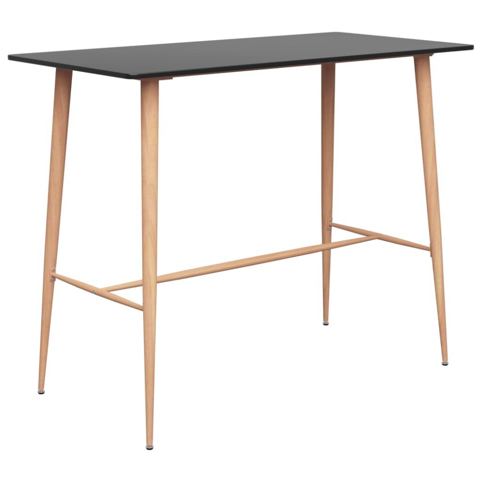Vidaxl Bar Table Black 120X60x105cm Kitchen Bistro Dinner Table Counter Desk