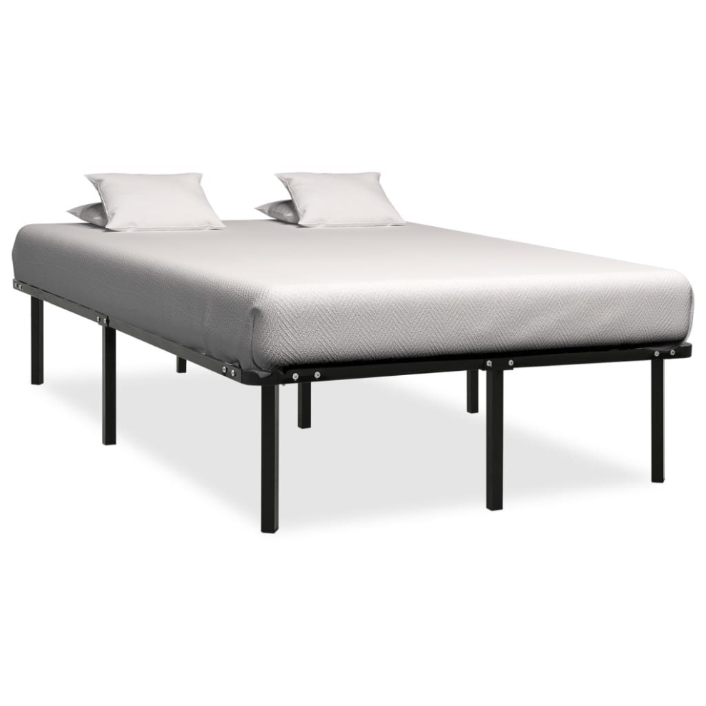 Vidaxl Bed Frame Metal 160X200cm Bedroom Dorm Guest Room Furniture Black