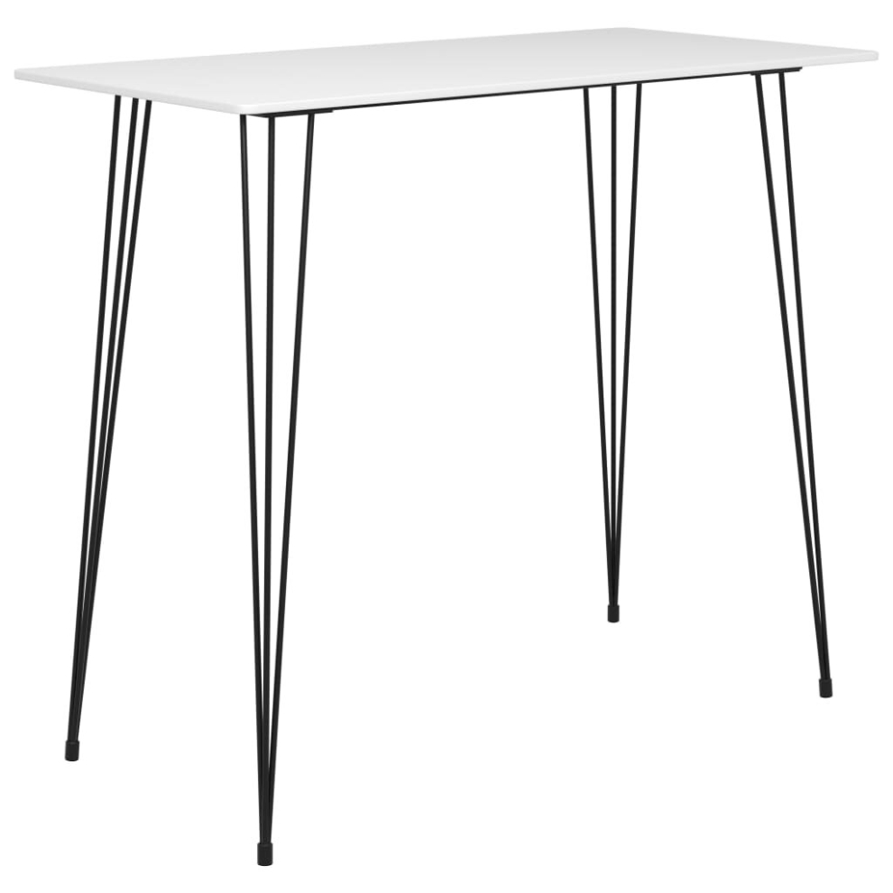 vidaXL Bar Table White 120x60x105cm Kitchen Bistro Dinner Table Counter Desk