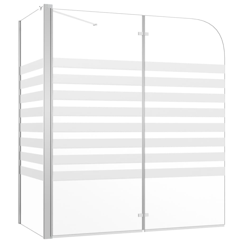 vidaXL Bath Enclosure 68cm Tempered Glass Stripe Bathroom Shower Screen Panel