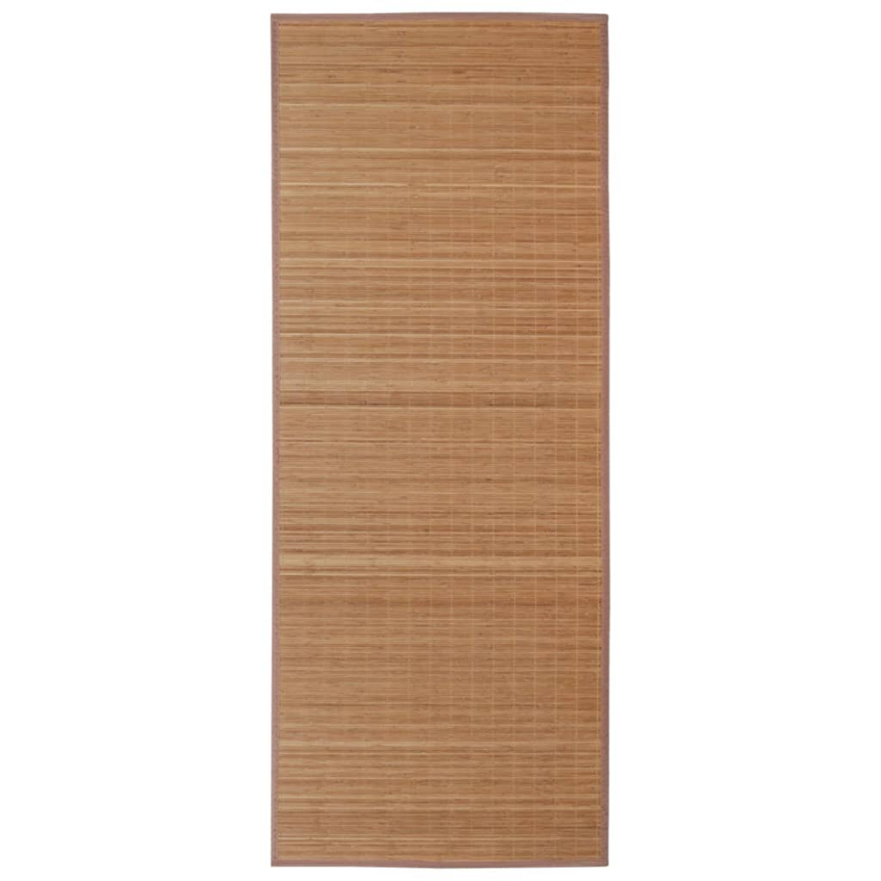 Vidaxl Rectangular Brown Bamboo Rug 120 X 180 Cm