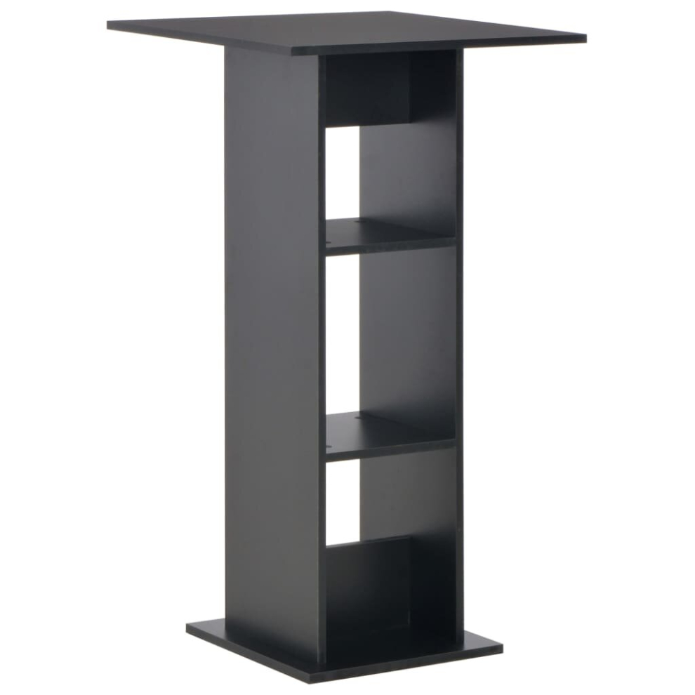 Vidaxl Bar Table Black Kitchen Coffee Dining Tall Breakfast Side End Stand