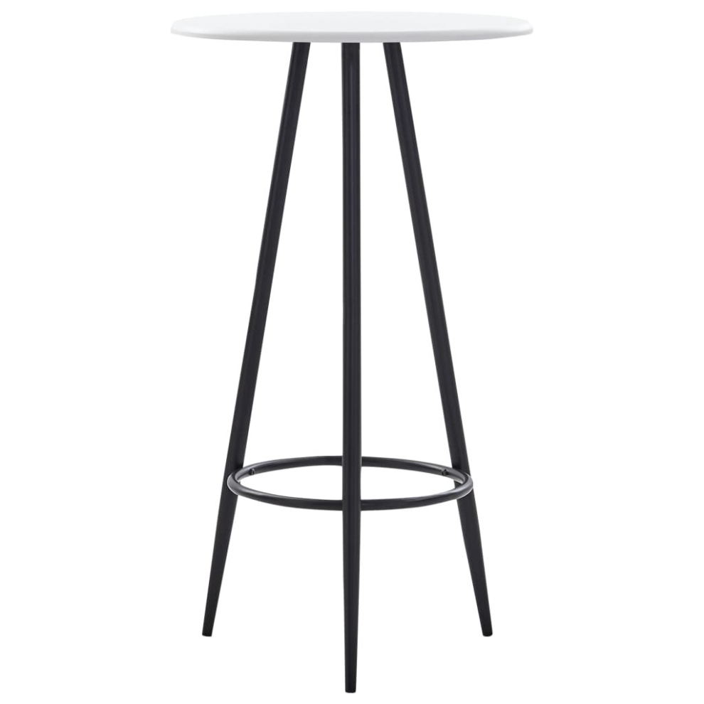 vidaXL Bar Table White 60x107.5cm MDF Bistro Table Coffee Desk Counter Stand