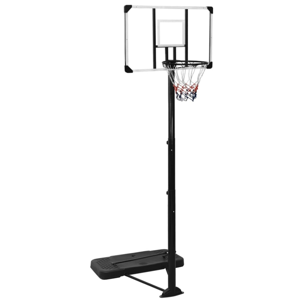 vidaXL Basketball Stand Transparent 256-361 cm Polycarbonate Basketball Post