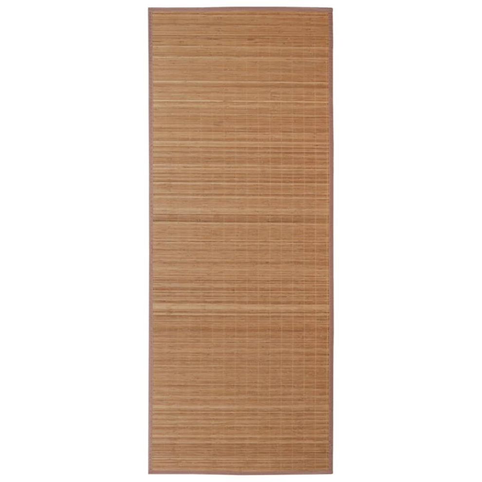 Vidaxl Rectangular Brown Bamboo Rug 150 X 200 Cm