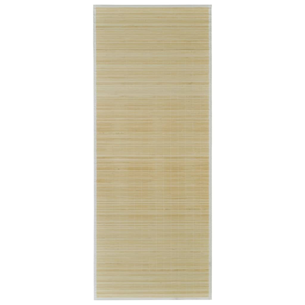 Rectangular Natural Bamboo Rug 80 x 200 cm