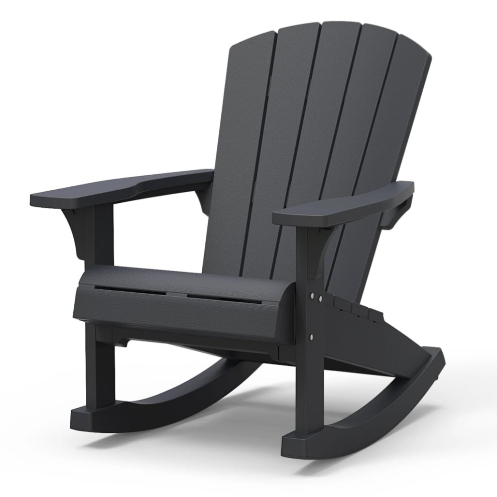 Keter Adirondack Rocking Chair Troy Graphite Outdoor Chair Seating Armchair