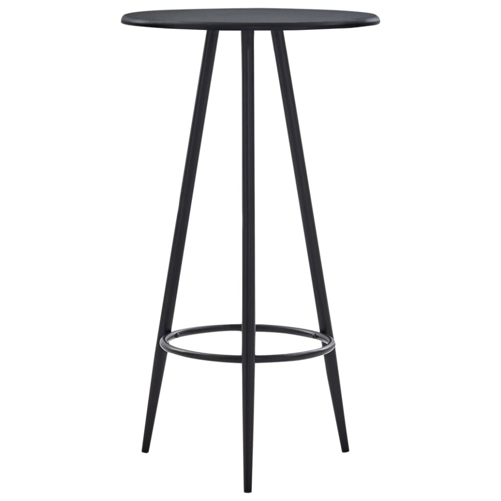 vidaXL Bar Table Black 60x107.5cm Bistro Table High Bar Table Counter Table