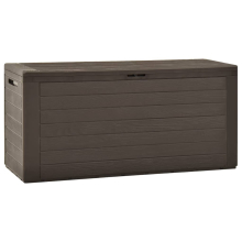 vidaXL opbevaringskasse til haven brun 116 x 44 x 55 cm
